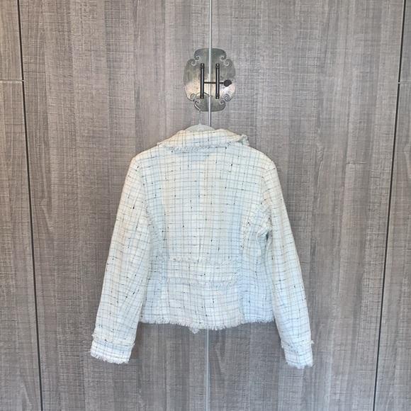 * SOLD* Ann Taylor Fringe Tweed Moto Jacket - Picture 4 of 17